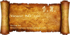 Venesz Mózes névjegykártya